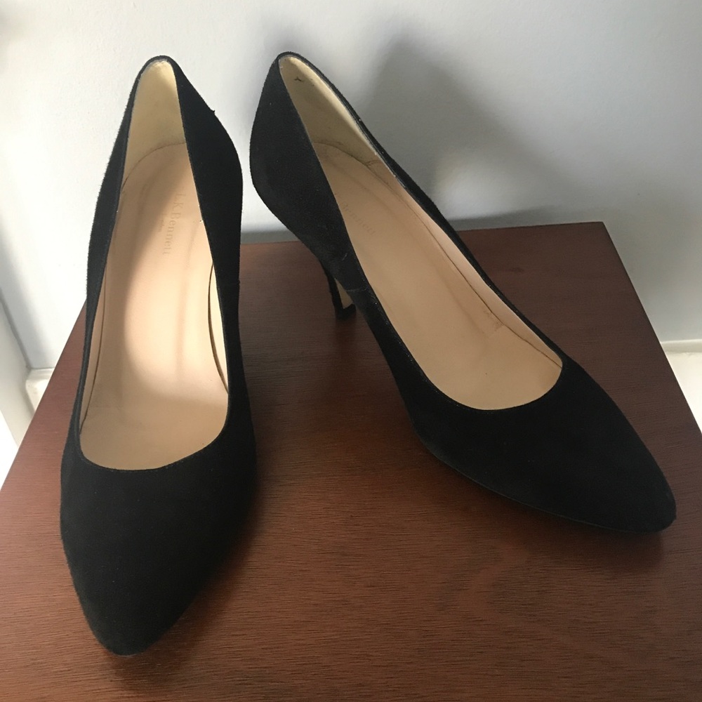 LK Bennet Black Suede Court Shoes